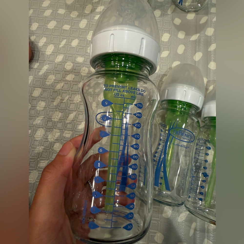 Dr. Brown's Clear missing Green Vent Baby Bottle - 3 Pack - Picture 2 of 4